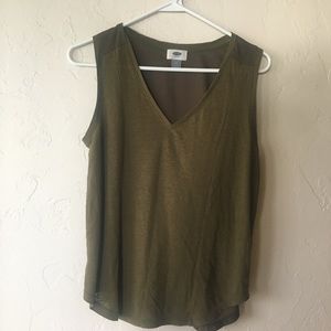 Green sleeveless shirt